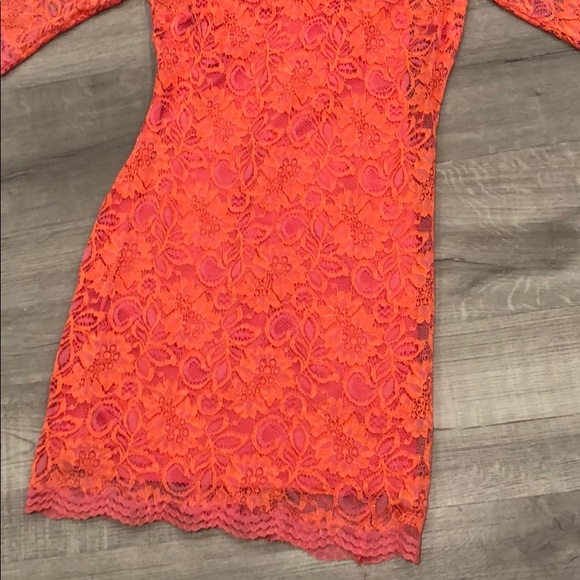 BEC n BRIDGE Lace Dress in Coral - Picture 5 of 10